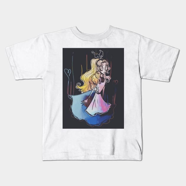 Spooky Alice Kids T-Shirt by Quiet.Sylph